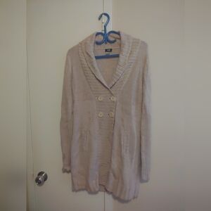 Long Beige Cardigan